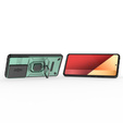 Etui do Xiaomi Redmi Note 13 Pro 4G / Xiaomi Redmi Note 14S / Xiaomi Poco M6 Pro 4G, KickStand Camera Lens, zielone