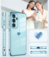 Etui do Samsung Galaxy A26 5G, Electro heart, niebieskie + Szkło 9H