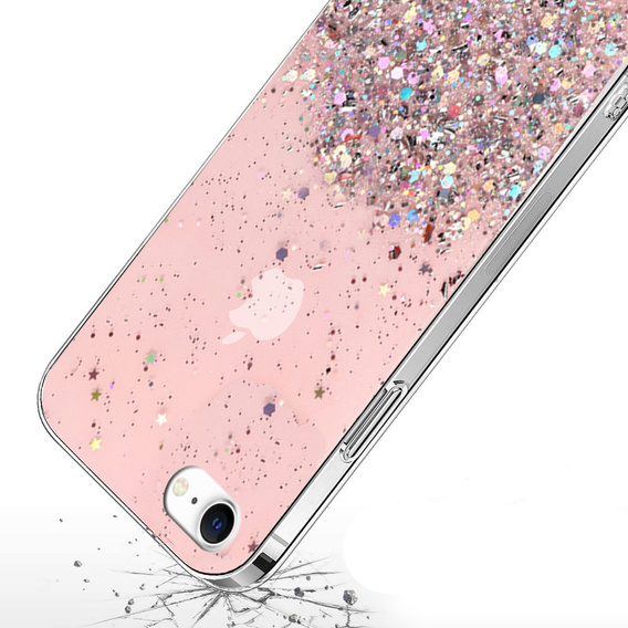 Etui do iPhone 7/8/SE 2020/SE 2022, Glittery, różowe