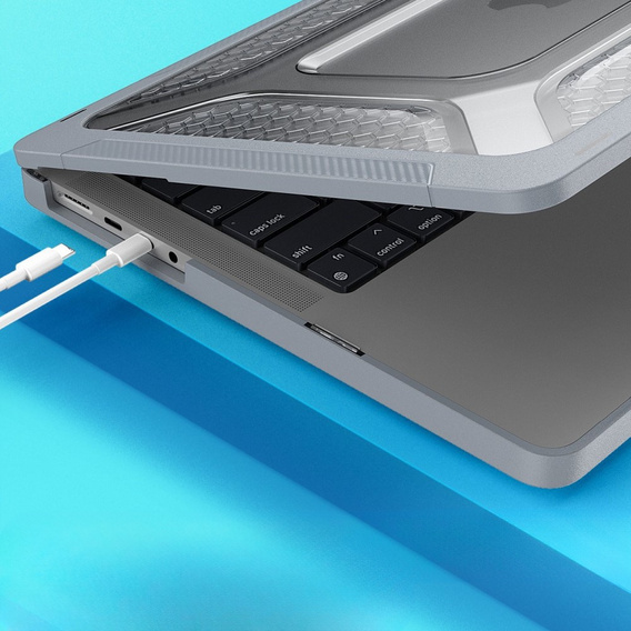 Etui Pancerne Kickstand do Macbook Pro 14 2021 A2442 2022/2023/2024/2025, Szare