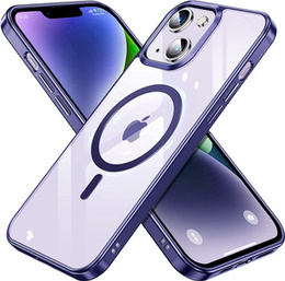 Etui do iPhone 14, ERBORD Hybrid MagSafe Case, niebieskie