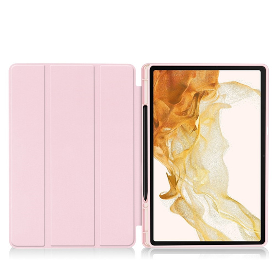 Etui do Samsung Galaxy Tab S10+ Plus, Smartcase z miejscem na rysik, różowe