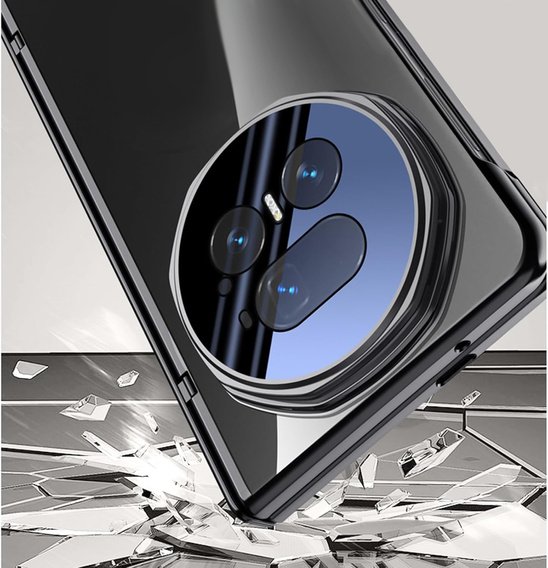 Etui do Honor Magic V5 5G, Dual Glass, do Magsafe, czarne