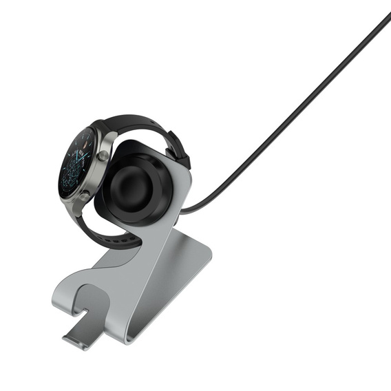 Ładowarka USB Stacja Dokująca do Huawei Watch 3 / 3 Pro / GT 2 Pro, Szara