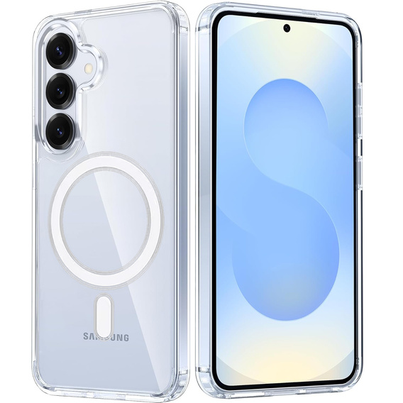 Etui do Samsung Galaxy S25+ Plus, Fusion Hybrid, do MagSafe, przezroczyste + Szkło 9H na ekran