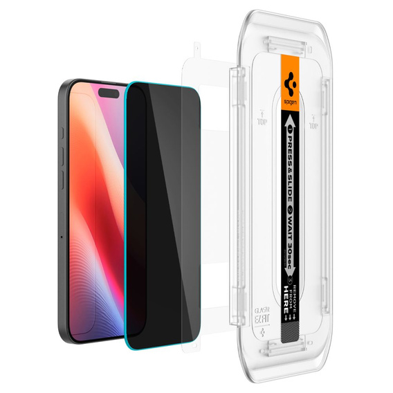 SPIGEN Szkło Hartowane Prywatyzujące do iPhone 16 Pro, Glas.TR Privacy