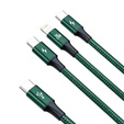 Baseus Rapid Series 3‑w‑1 kabel 20 W 1,5 m – zielony