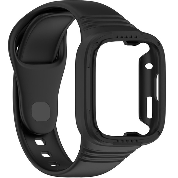 Pasek Silikonowy z Etui do Xiaomi Redmi Watch 3, Czarny