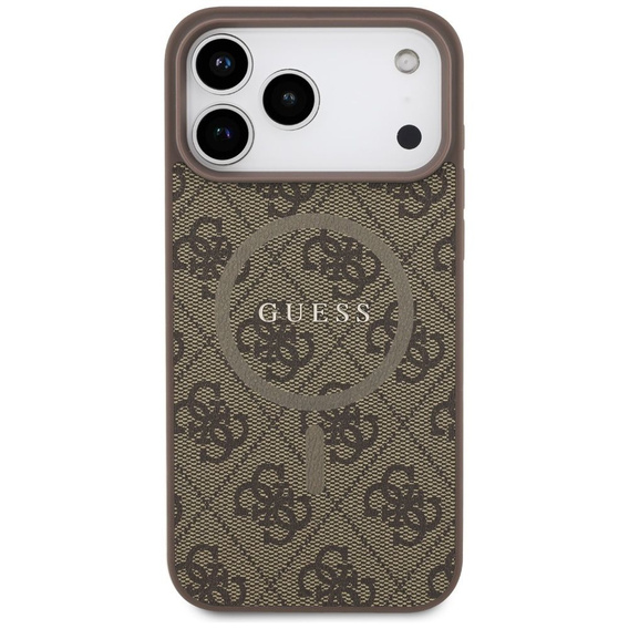 Etui GUESS do iPhone 17 Pro Max, 4G Ring Classic Logo, brązowe