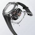 Pasek silikonowy z obudową ochronną do Samsung Galaxy Watch Ultra 47mm (2025 / 2024) – czarny, antywstrząsowy