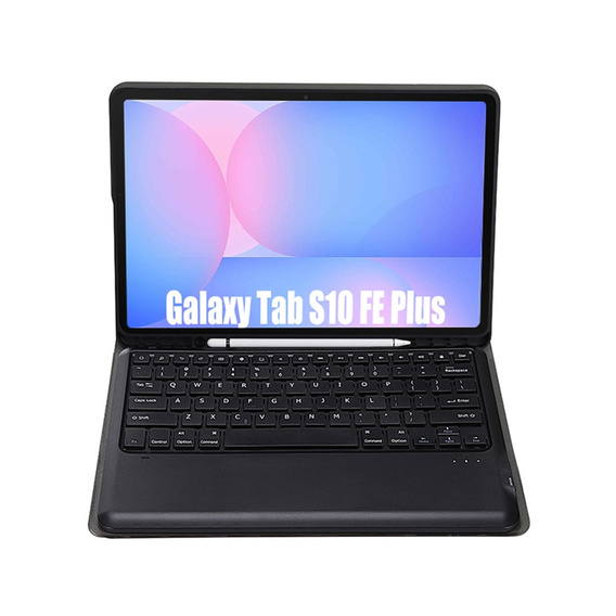 Etui z Klawiaturą Bluetooth do Samsung Galaxy Tab S10 FE+ X620 / X626B - czarne