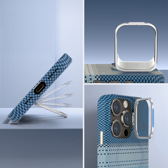 Etui do iPhone 14 Pro, Frame Kickstand, do MagSafe, Moon Blue