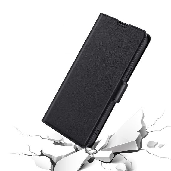 Etui z klapką do Oppo A57s, Wallet Thin Magnet, czarne