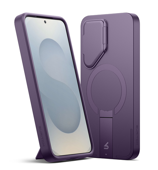 Etui do Samsung Galaxy S25, Suritch Shockproof, do MagSafe, fioletowe