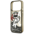 Etui Karl Lagerfeld do iPhone 17 Pro, Liquid Glitter Choupette MagSafe, czarne