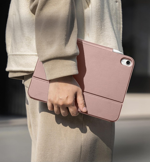 Etui z klawiaturą do iPad 11" 2025 A16 (11 gen.) / iPad 10.9" 2022 (10 gen.), Dexnor Magnetic Keyboard Touchpad, różowe