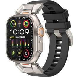 Pasek do Apple Watch 1/2/3/4/5/6/7/8/9/10/11/SE Ultra 1/2/3 42/44/45/46/49mm, Czarny