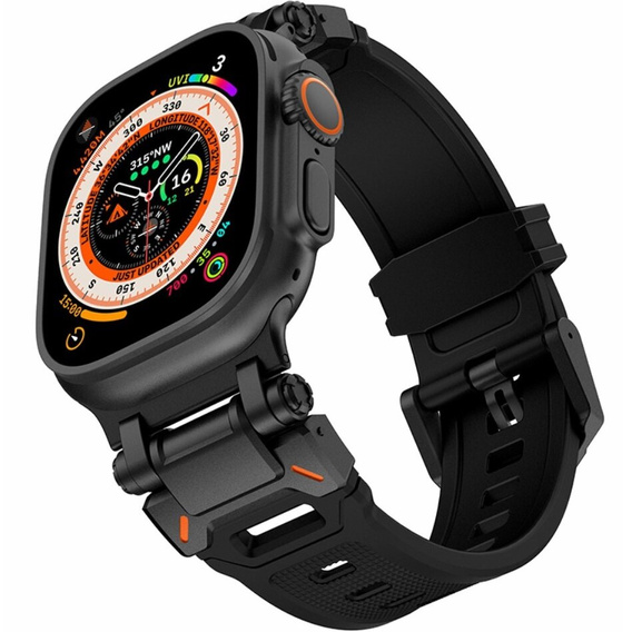 Pasek ERBORD ProTech do Apple Watch 1/2/3/4/5/6/7/8/9/10/11/SE Ultra 1/2/3 42/44/45/46/49mm, Czarny