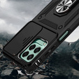 Zestaw Etui pancerne do Samsung Galaxy M33 5G, CamShield Slide, czarne + szkło