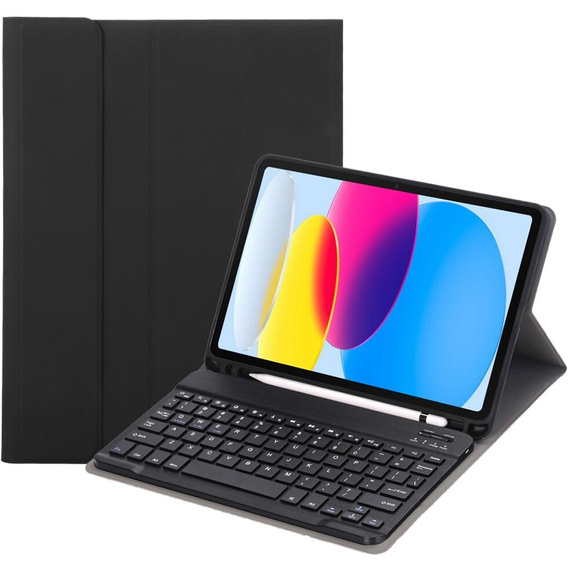 Etui z klawiaturą do iPad 10.9" 2022 (10 gen.) / iPad 11" 2025 A16 (11 gen.), Pen Slot, czarne