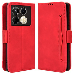 Etui z klapką do Infinix Note 40 Pro Plus, Card Slot, czerwone
