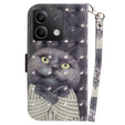 Etui z klapką do Xiaomi Redmi Note 13 5G, Wallet, Cat szare