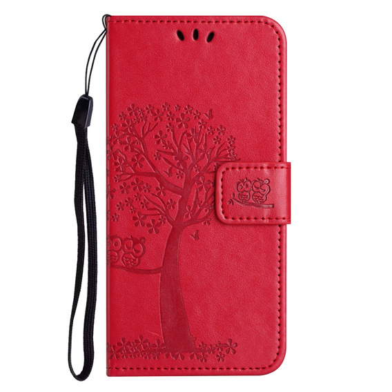 Etui z klapką do Motorola Moto G53 / G23 / G13, Tree, czerwone