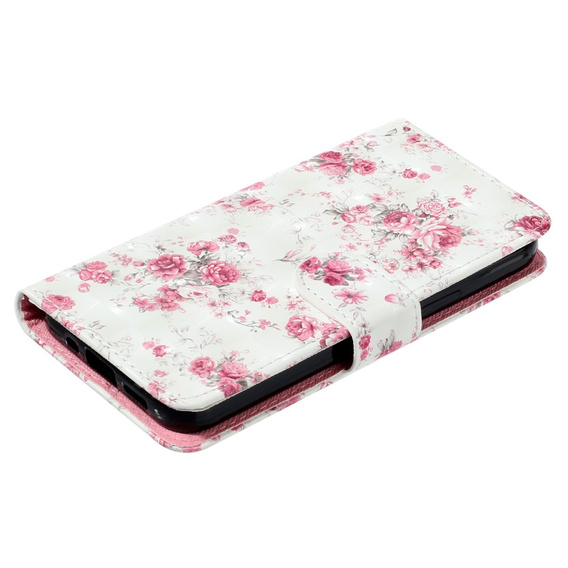Etui z klapką do Samsung Galaxy A35 5G, Wallet, Roses białe