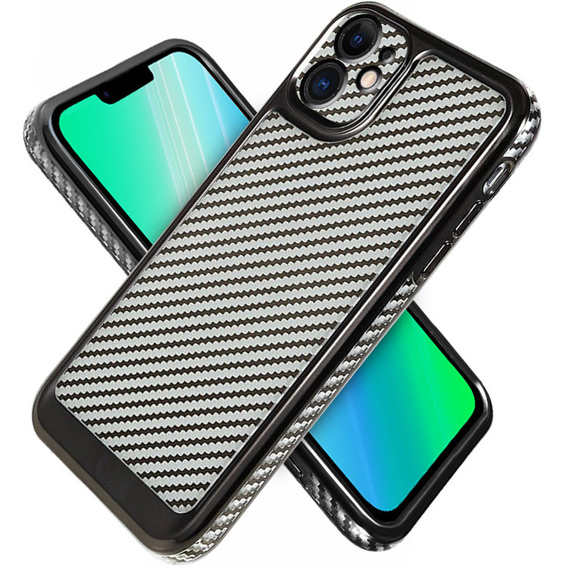 Etui do iPhone 12 Carbon Slim Case Obudowa, Czarne