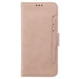 Etui z klapką do Oppo A58 4G, Card Slot, różowe