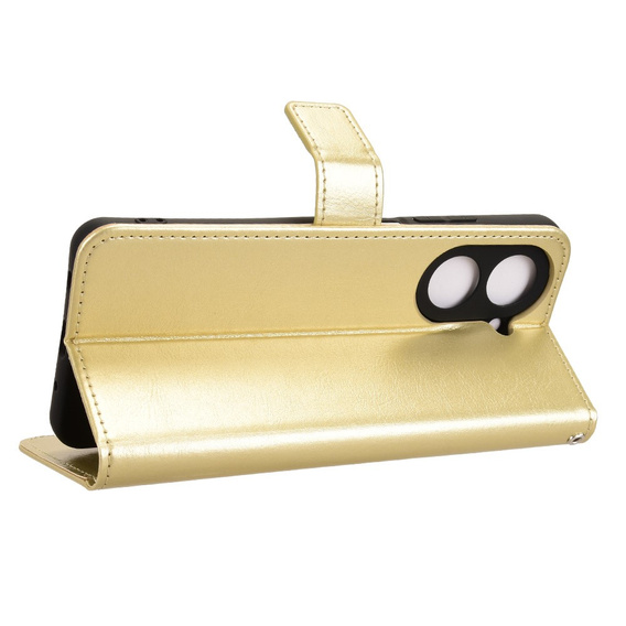 Etui z klapką do Xiaomi Redmi A5, Crazy Horse Wallet, złote