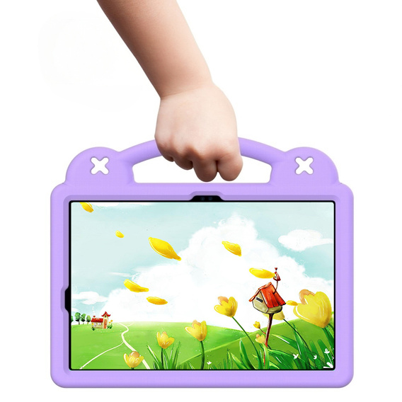 Etui do Samsung Galaxy Tab S10 Lite / S10 FE / S9 FE, Cute Patterns, z podstawką, fioletowy