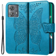 Etui z klapką do Motorola Edge 40 Neo, Butterfly, niebieskie