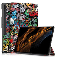 Etui do Samsung Galaxy Tab S9 Ultra z miejscem na rysik, Wielokolorowe, Graffiti