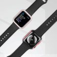 2w1 Etui + Szkło Hartowane do Apple Watch 4/5/6/SE 44mm, Różowe