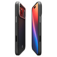Etui Spigen do iPhone 17 Pro, Enzo Aramid MagSafe, carbon czarne / srebrne
