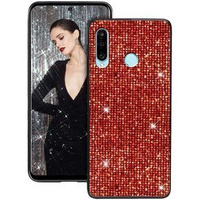 Etui brokatowe do Huawei P30 Lite, Obudowa Sparkle Case, Czerwone