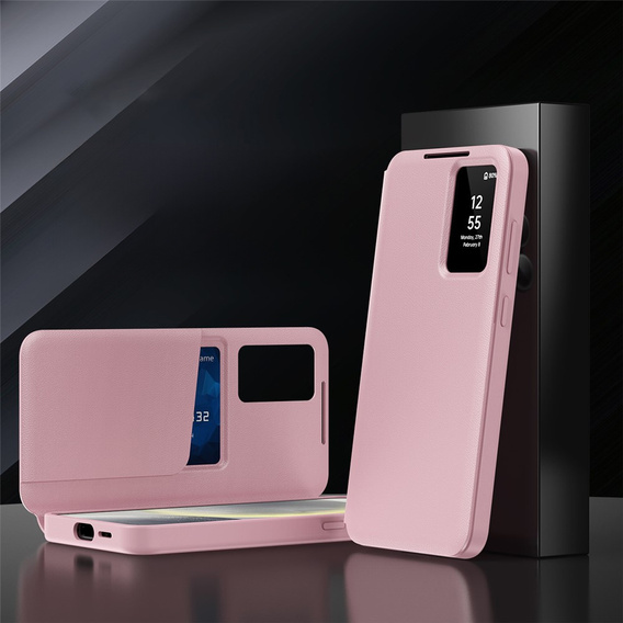 Etui do Samsung Galaxy S25 FE, Smart View Wallet, różowe
