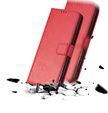 Stylowe etui z klapką do Motorola Edge 60 Pro, Crazy Horse Wallet - czerwone
