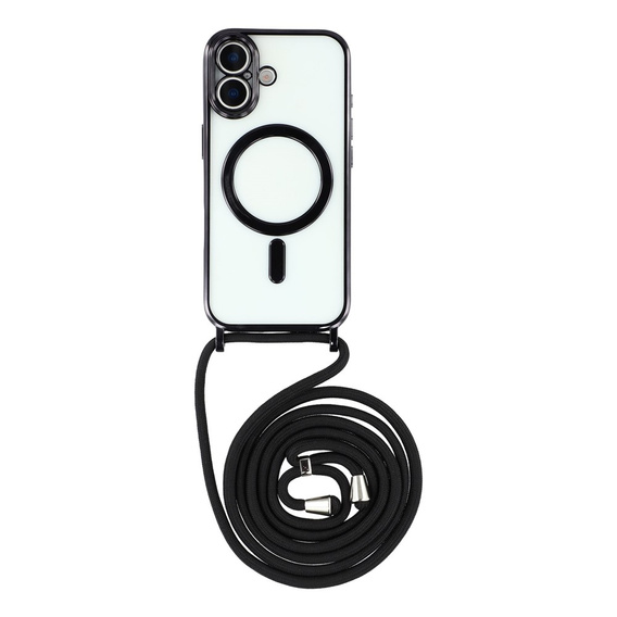 Etui do iPhone 17, Electro MagSafe, czarne + Smycz
