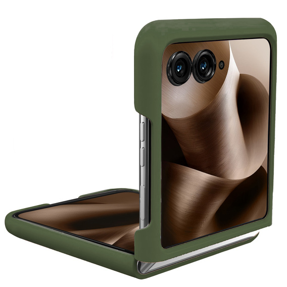 Etui do Motorola Razr 60 Ultra, PC Case, ze szkłem, zielone