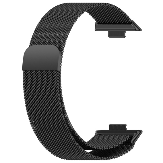 Bransoleta Milanese + Etui z osłoną na ekran do Huawei Watch Fit 4, Czarna