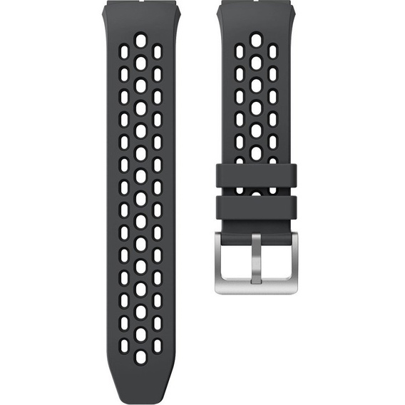 Pasek silikonowy do Huawei Watch GT 2e, Szary / Czarny