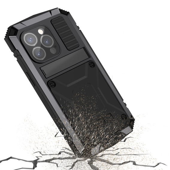 Etui do iPhone 15 Pro Max, R-JUST, pancerne, czarne