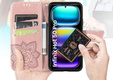 Etui z klapką do Infinix Hot 50 Pro 4G, Butterfly, różowe rose gold