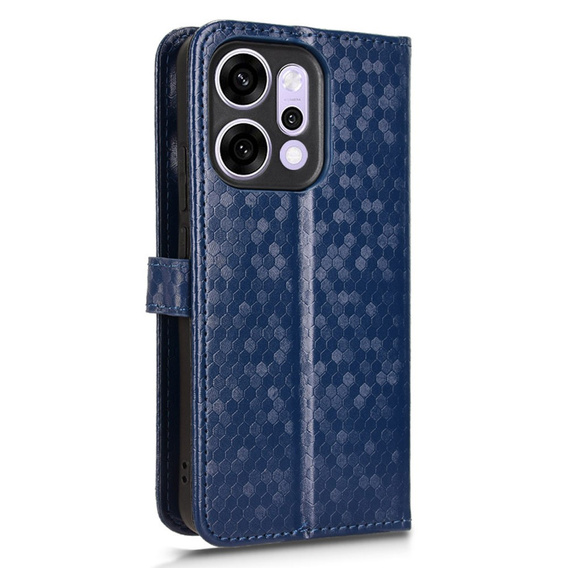 Etui z klapką do Oppo Reno 14, Wallet Rhombus, niebieskie
