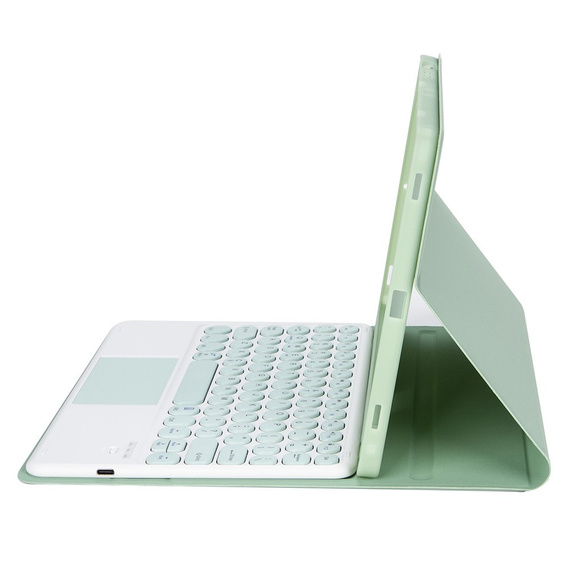 Etui z klawiaturą do Samsung Galaxy Tab S6 Lite 10.4" 2020/2022/2024, Touchpad Pen Slot, jasnozielone