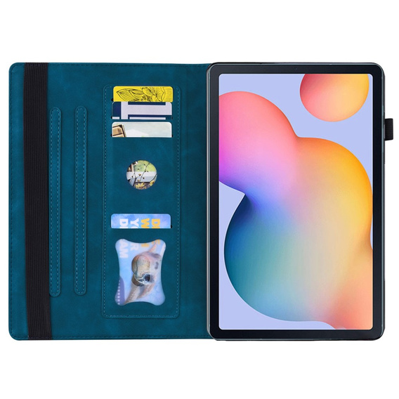 Etui do Samsung Galaxy Tab S6 Lite, Classic, z miejscem na rysik, niebieskie