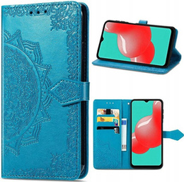 Etui z klapką do Samsung Galaxy M52 5G, Mandala, niebieskie