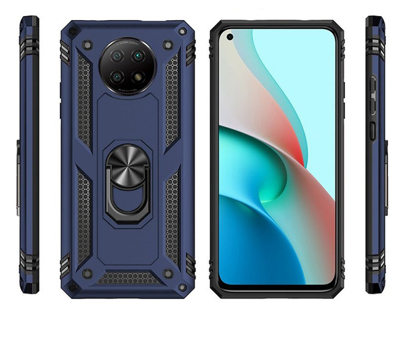 Etui pancerne do Xiaomi Redmi Note 9T 5G, Nox Case Ring, niebieskie